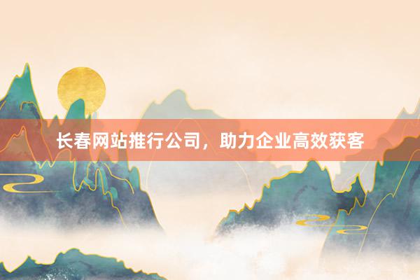 长春网站推行公司，助力企业高效获客