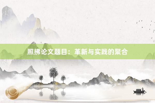照拂论文题目：革新与实践的聚合